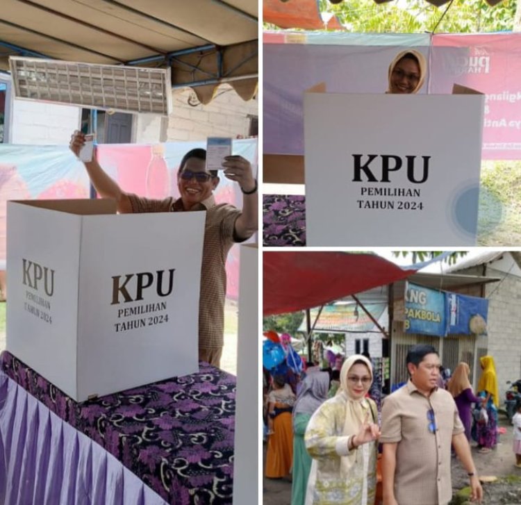 " MOMEN BERSEJARAH ! RAHMAT HIDAYAT DAN KARTIKA SARI GUNAKAN HAK PILIH DI TPS 03, WARGA MADUREJO SAMBUT DENGAN PENUH ANTUSIAS " 