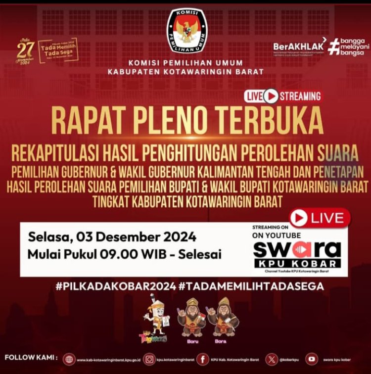 " KETEGANGAN PILKADA KOBAR : SAKSI PASLON RAHMAT-EKO WALKOUT PADA RAPAT PLENO TERBUKA REKAPITULASI PEROLEHAN SUARA DEMI LINDUNGI DEMOKRASI DARI MANIPULASI "